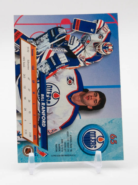 Bill Ranford Oilers Fleer Ultra 1992-93 #65
