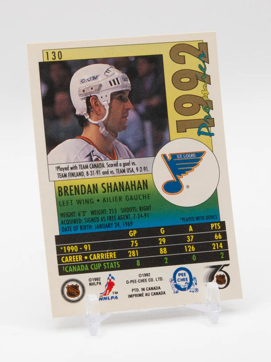 Brendan Shanahan Blues O-Pee-Chee Premier 1991-92 #130
