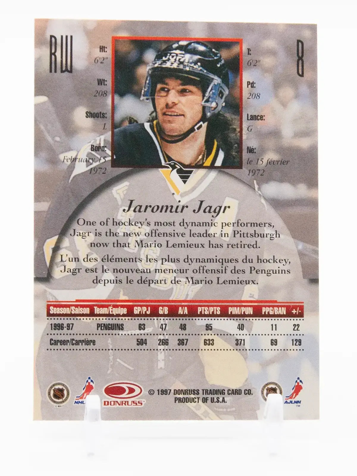 Jaromir Jagr Penguins Donruss 1997-98 #8