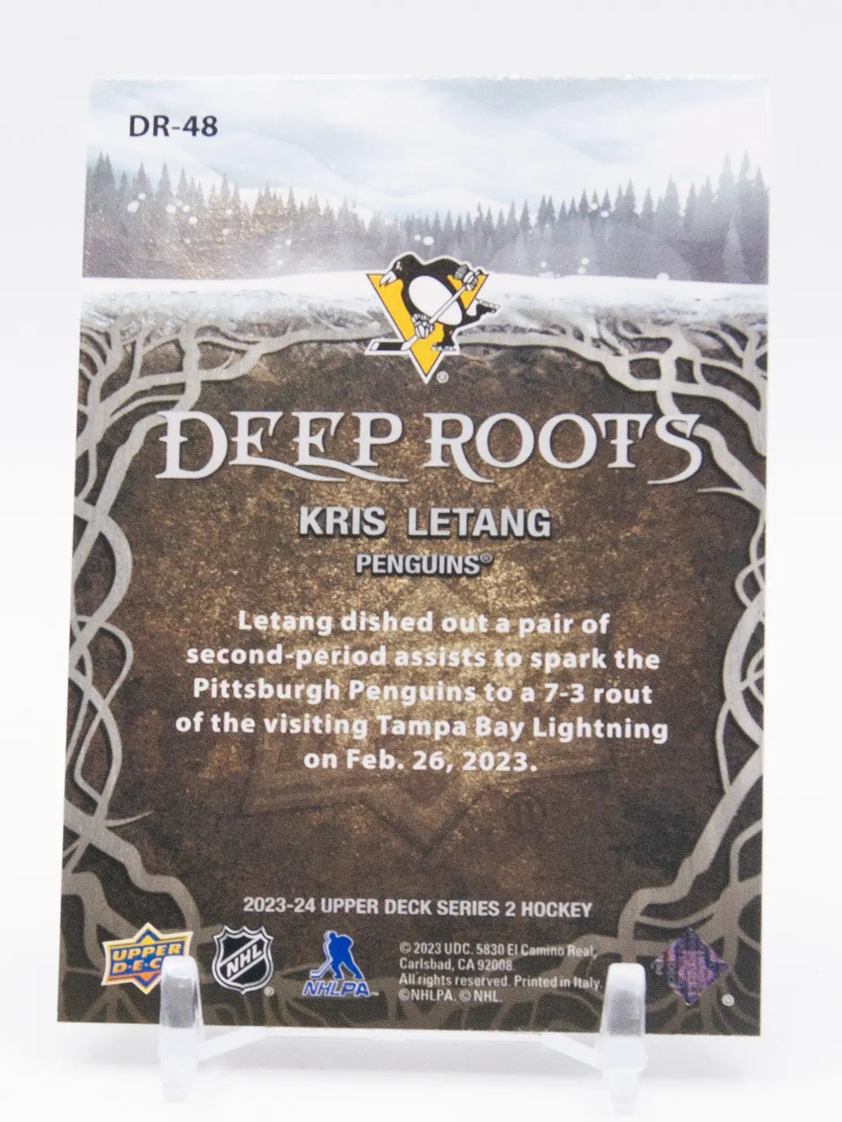 Kris Letang Penguins Upper Deck Deep Roots 2023 #DR-48