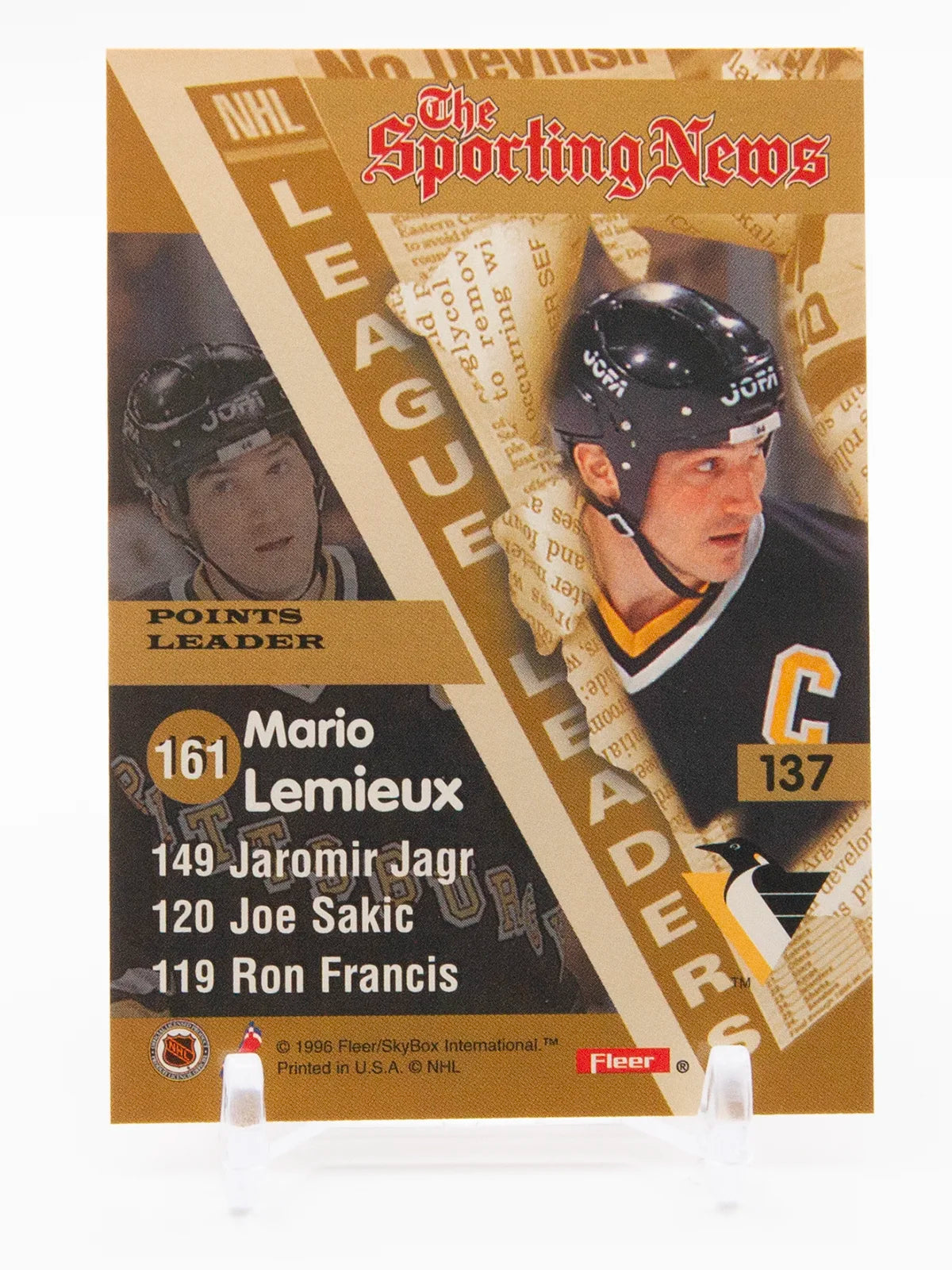 Mario Lemieux Penguins Fleer 1996-97 #161