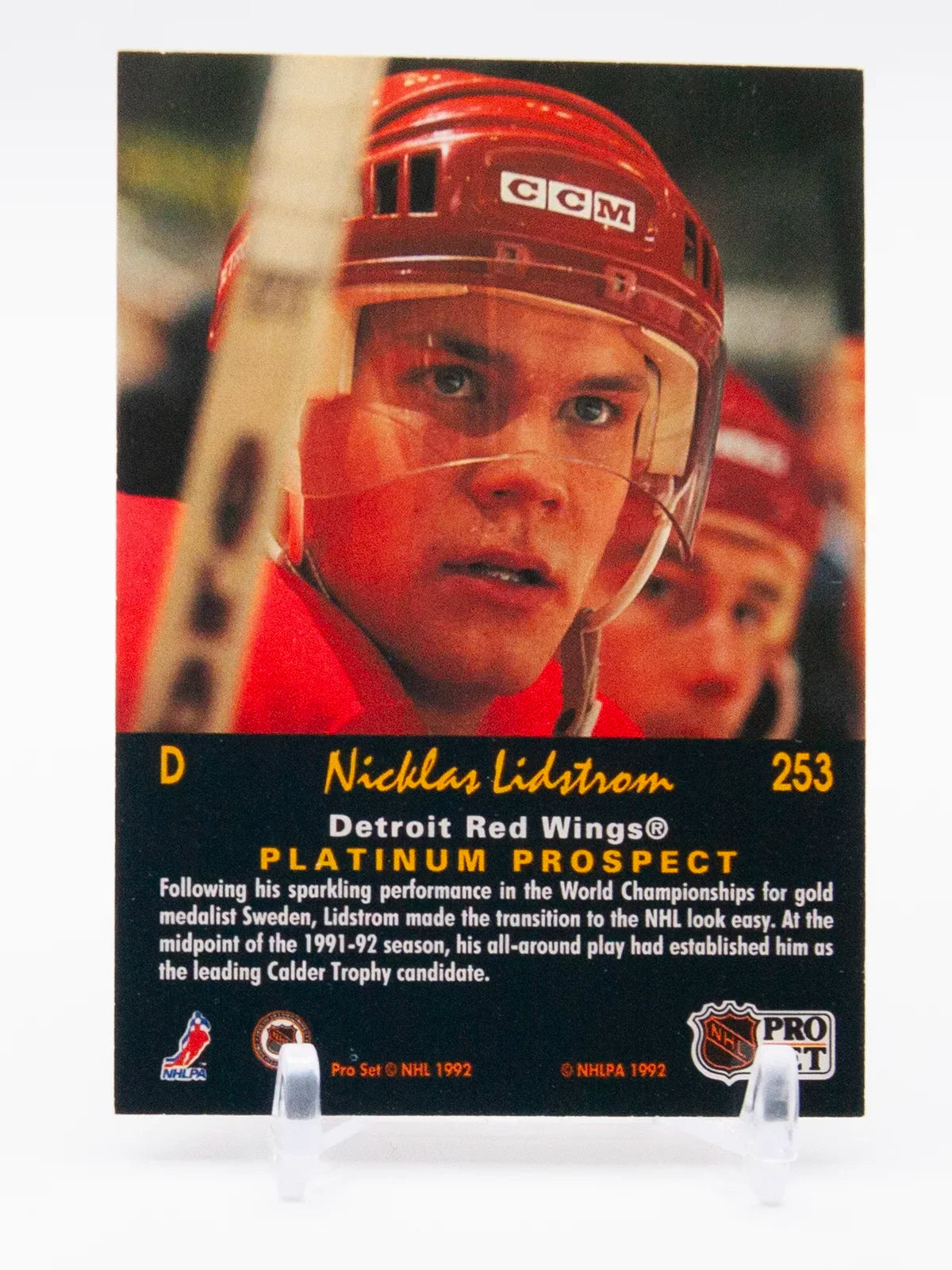 Nicklas Lidstrom Red Wing Pro Set Platinum Rookie 1991-92 #253