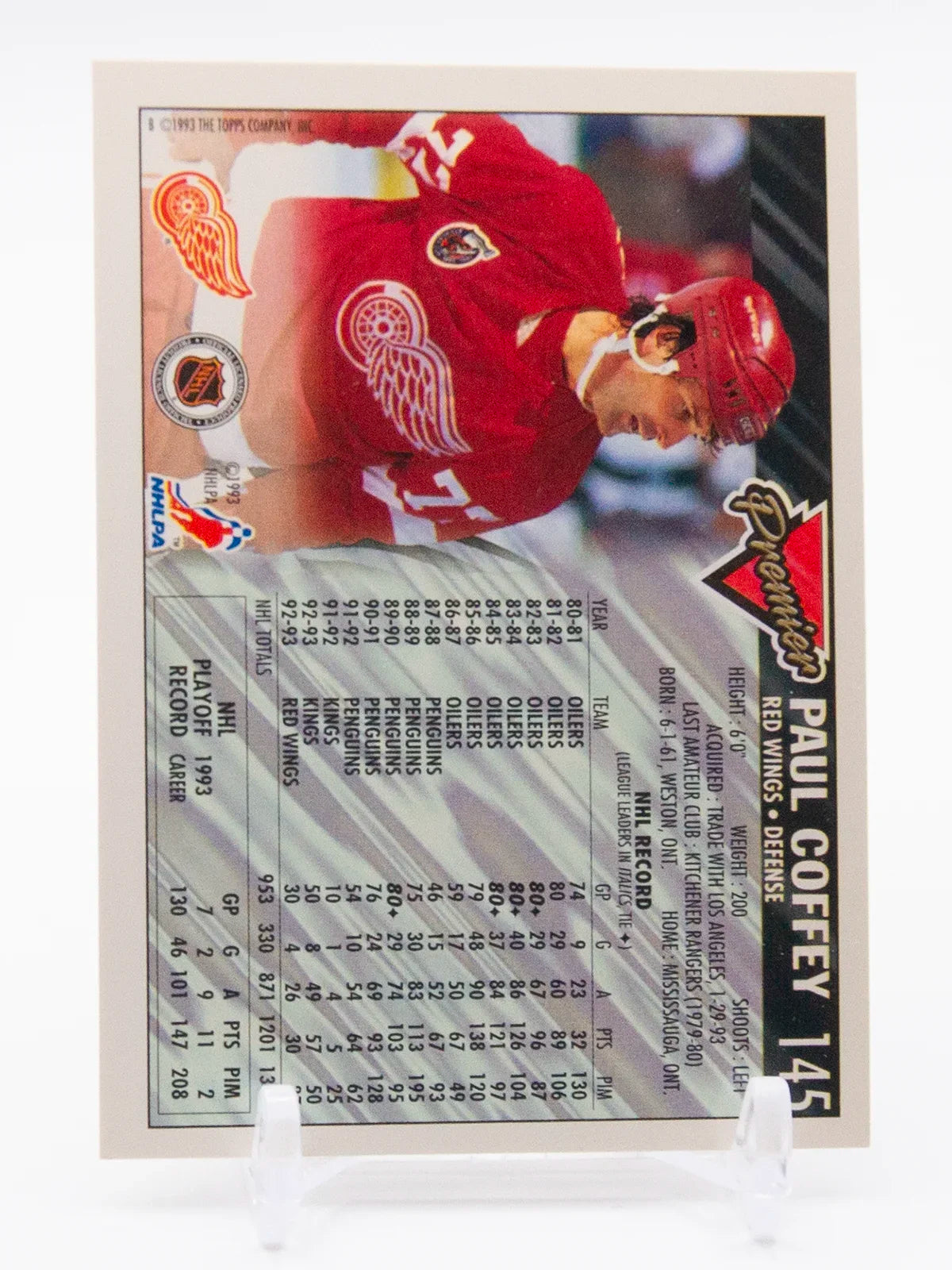 Paul Coffey Red Wings O-Pee-Chee Premier 1993-94 #145