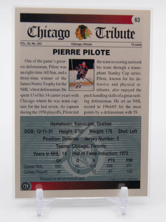 Pierre Pilote Blackhawks Ultimate Original 6 1992 #63