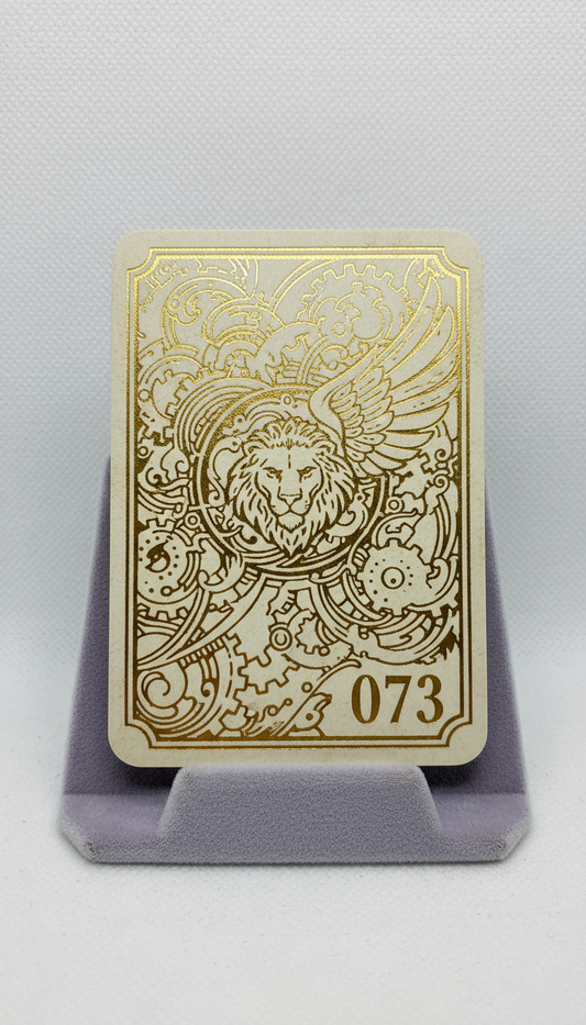 Carte Golden Relic à estampage doré