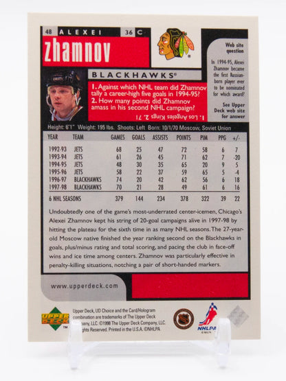 Alexei Zhamnov Blackhawks Upper Deck Choice 1998-99 #48