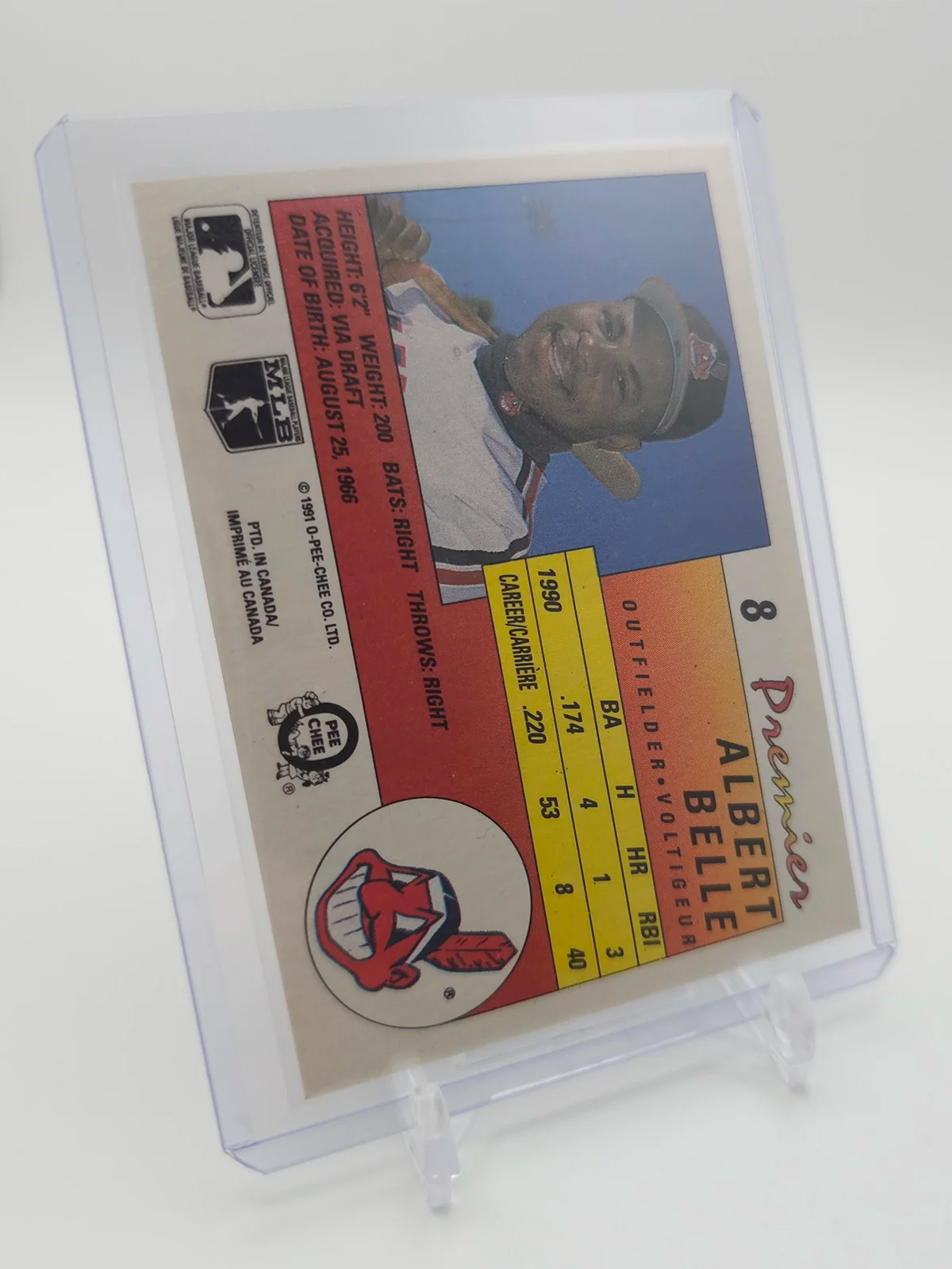 Albert Belle Indians O-Pee-Chee Premier 1991 #8