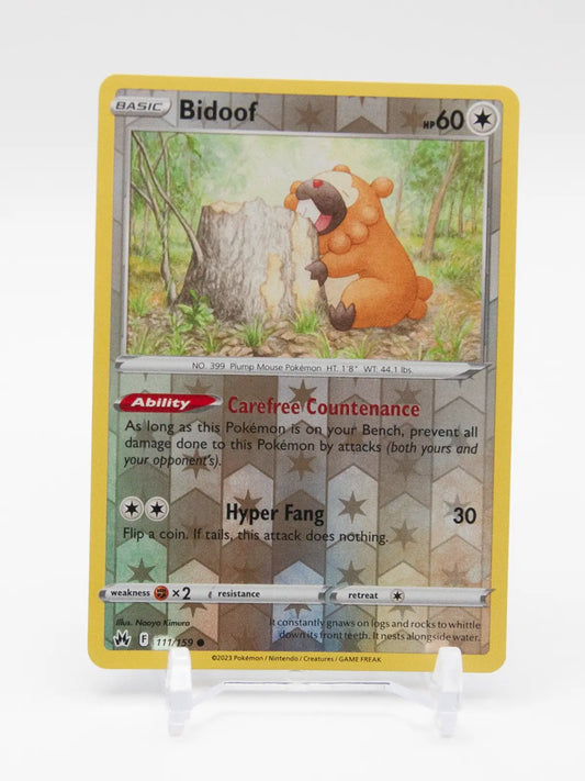 Bidoof 2023 Pokémon Crown Zenith #111/159 (Reverse Holo)