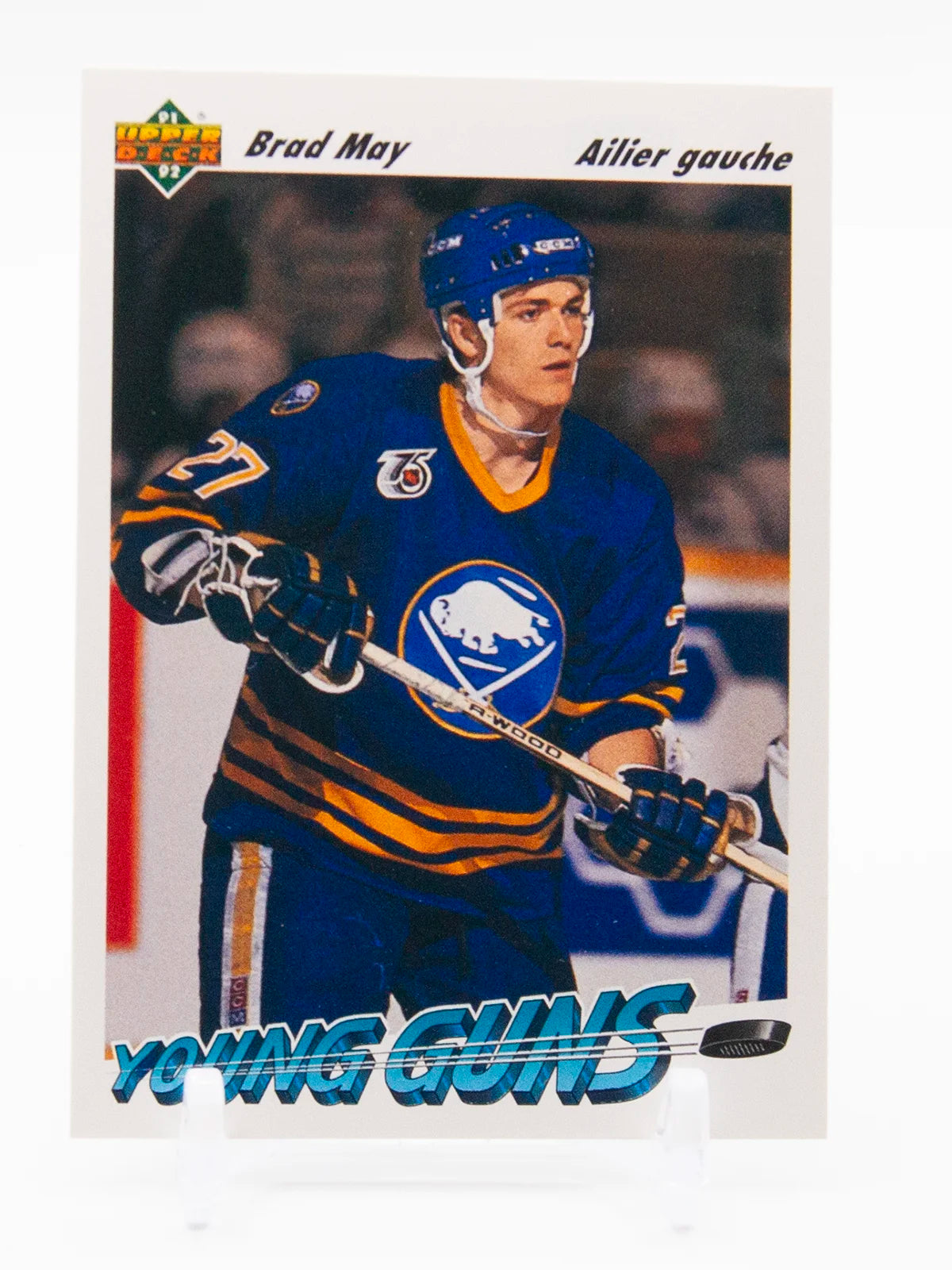 Brad May Sabres Upper Deck Young Guns Rookie 1991-92 #596