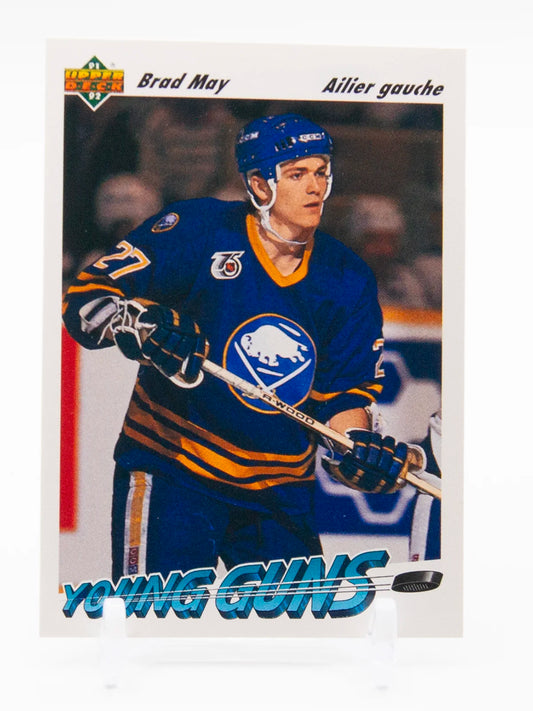 Brad May Sabres Upper Deck Young Guns Rookie 1991-92 #596