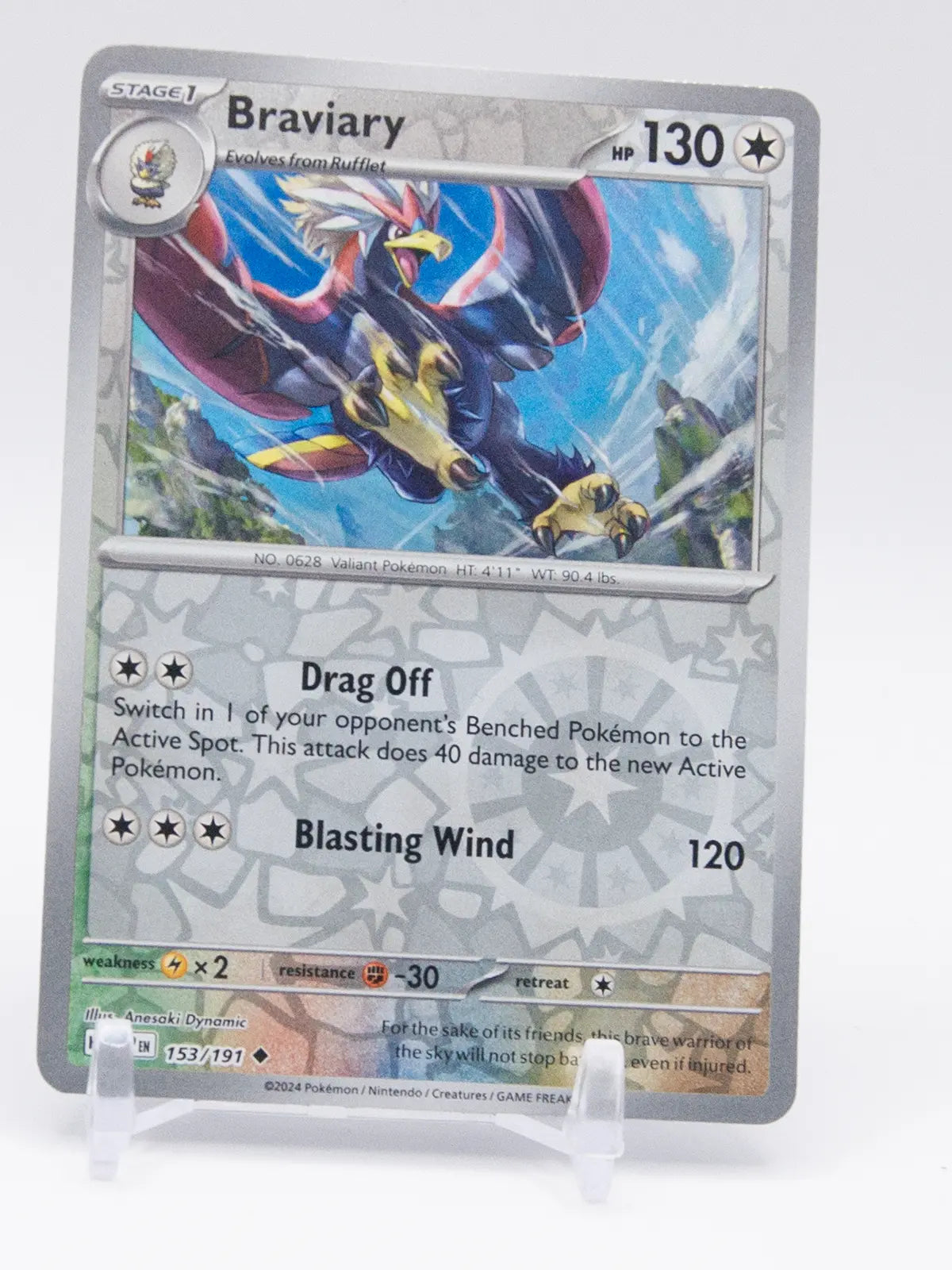 Braviary 2024 Pokémon Surging Sparks #153/191 (Reverse Holo)