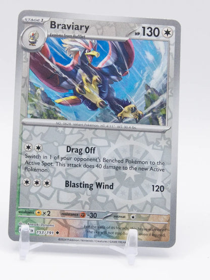Braviary 2024 Pokémon Surging Sparks #153/191 (Reverse Holo)