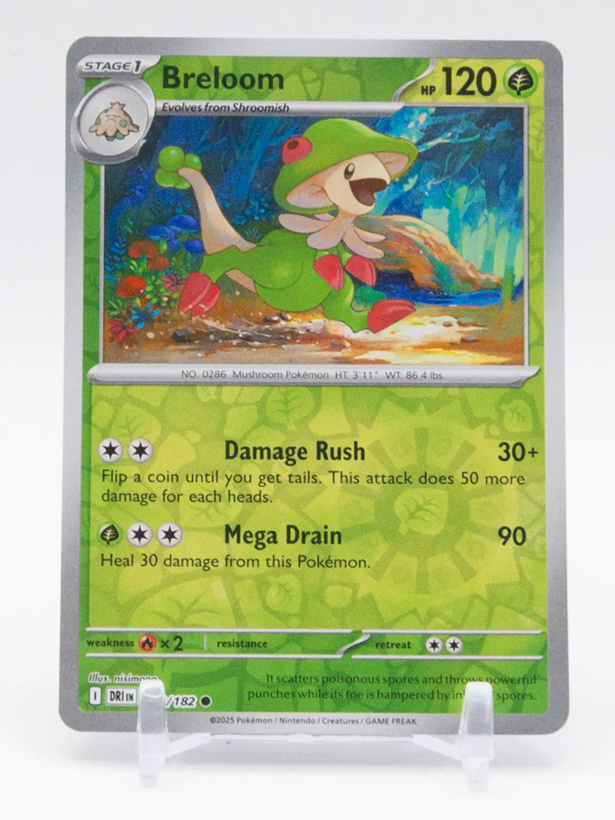 Breloom 2025 Pokémon Destined Rivals #006/182 (Reverse Holo)