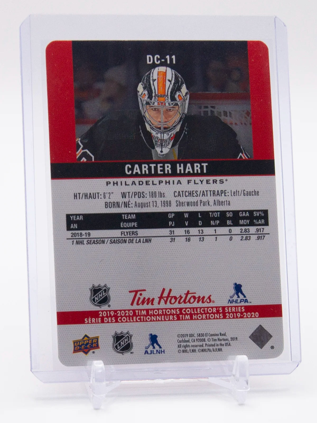 Carter Hart Flyers Upper Deck Tim Hortons 2019 #DC-11