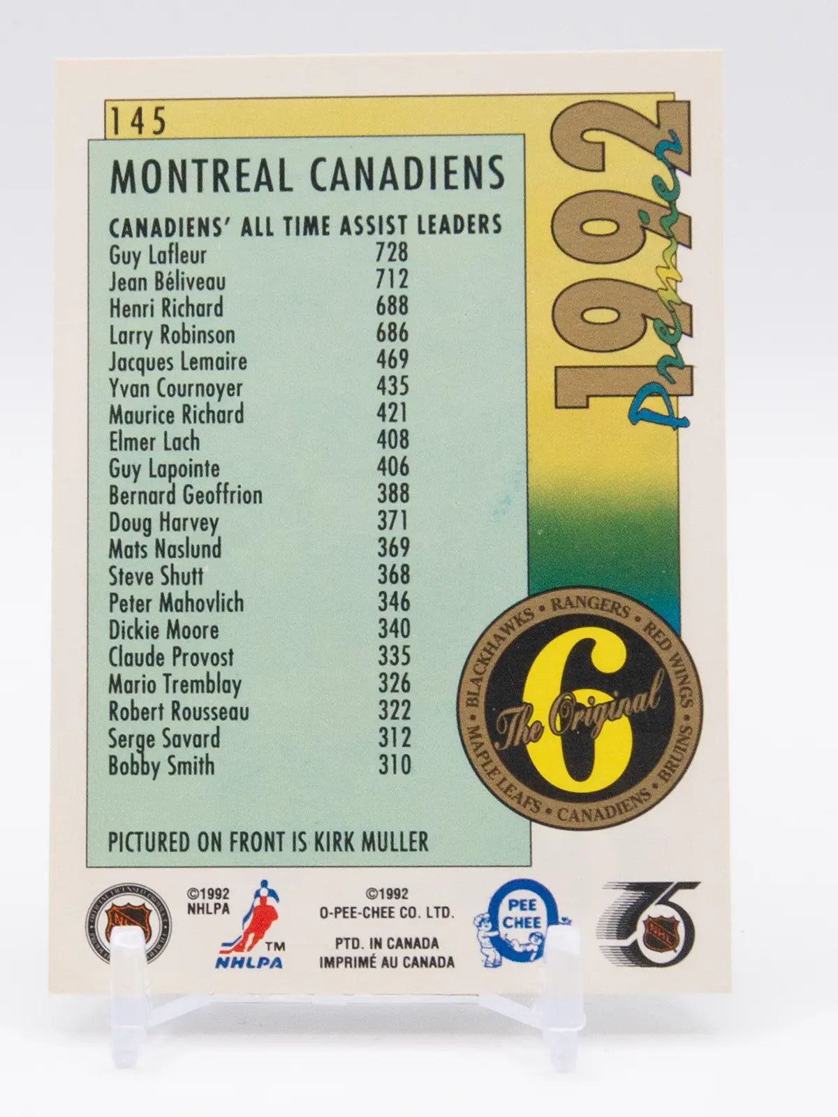 Kirk Muller Canadiens O-Pee-Chee Premier 1991-92 #145