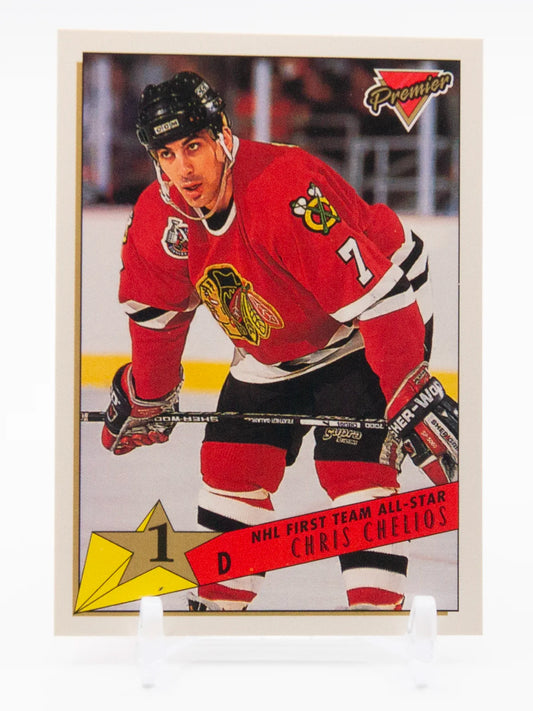 Chris Chelios Blackhawks O-Pee-Chee Premier 1993-94 #94
