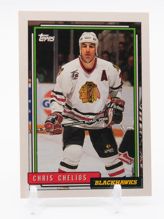 Chris Chelios Blackhawks Topps 1992-93 #98