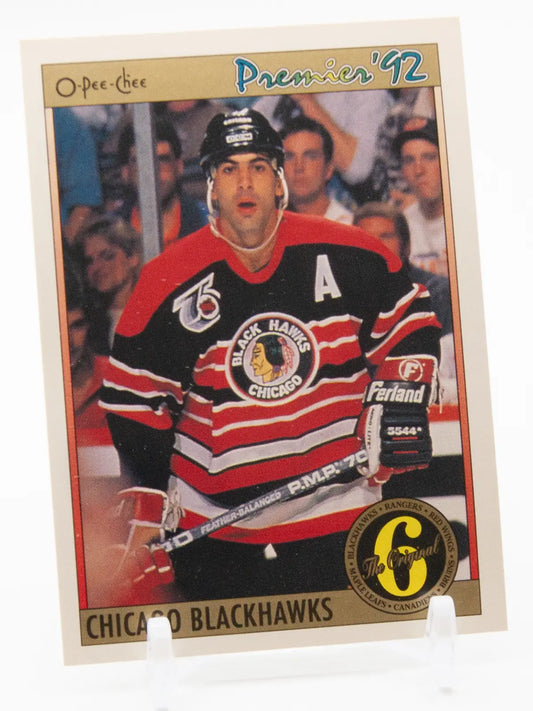 Chris Chelios Blackhawks O-Pee-Chee Premier 1991-92 #150