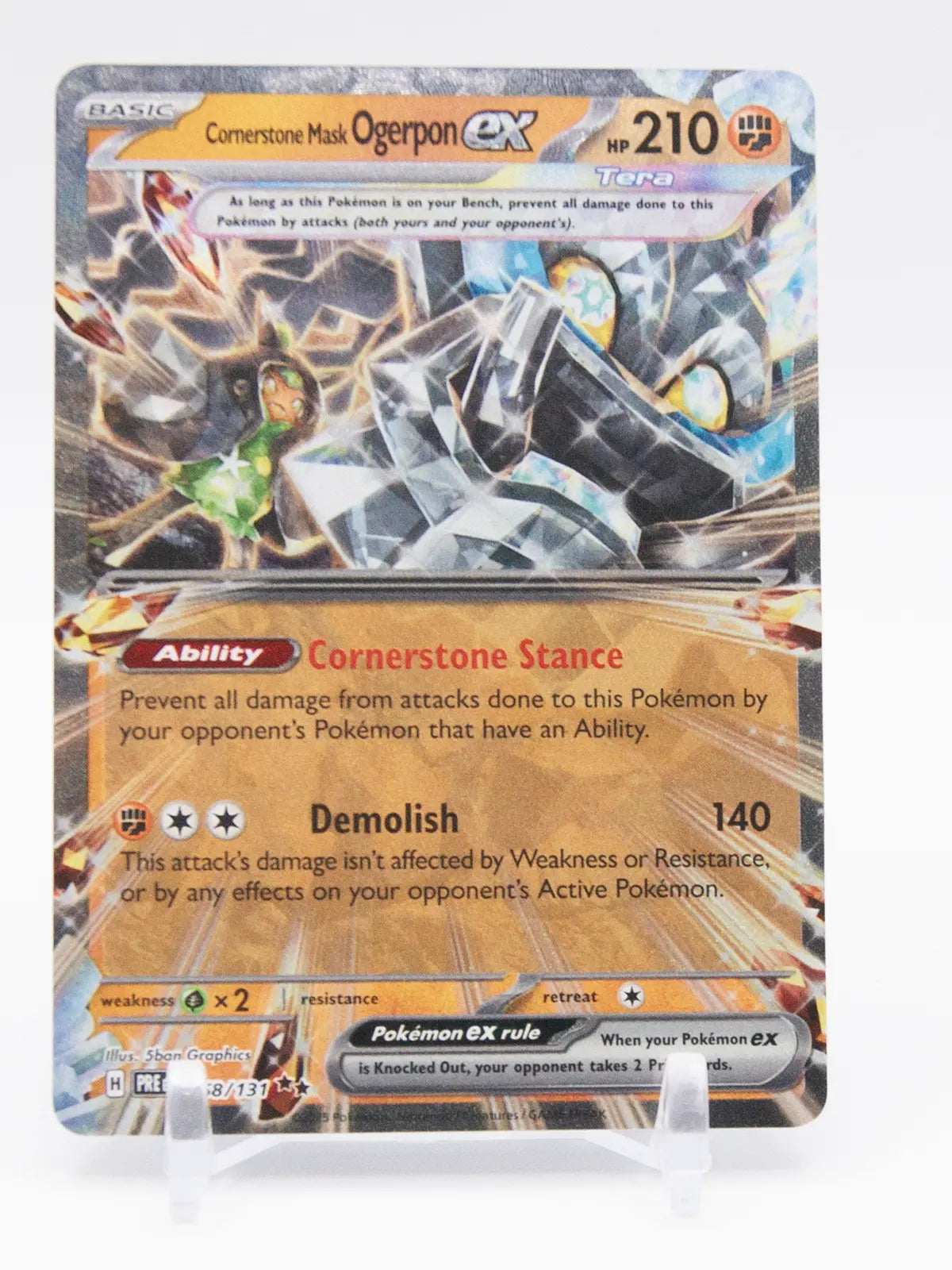 Cornerstone Mask Ogerpon ex 2025 Pokémon Prismatic Evolutions #058/131 (Holo)