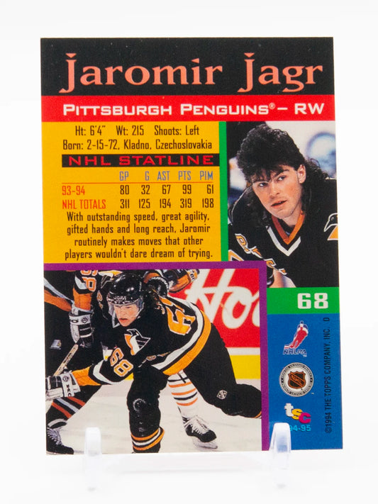 Jaromir Jagr Penguins Topps Stadium Club Stanley Cup Champion 1994-95 #68