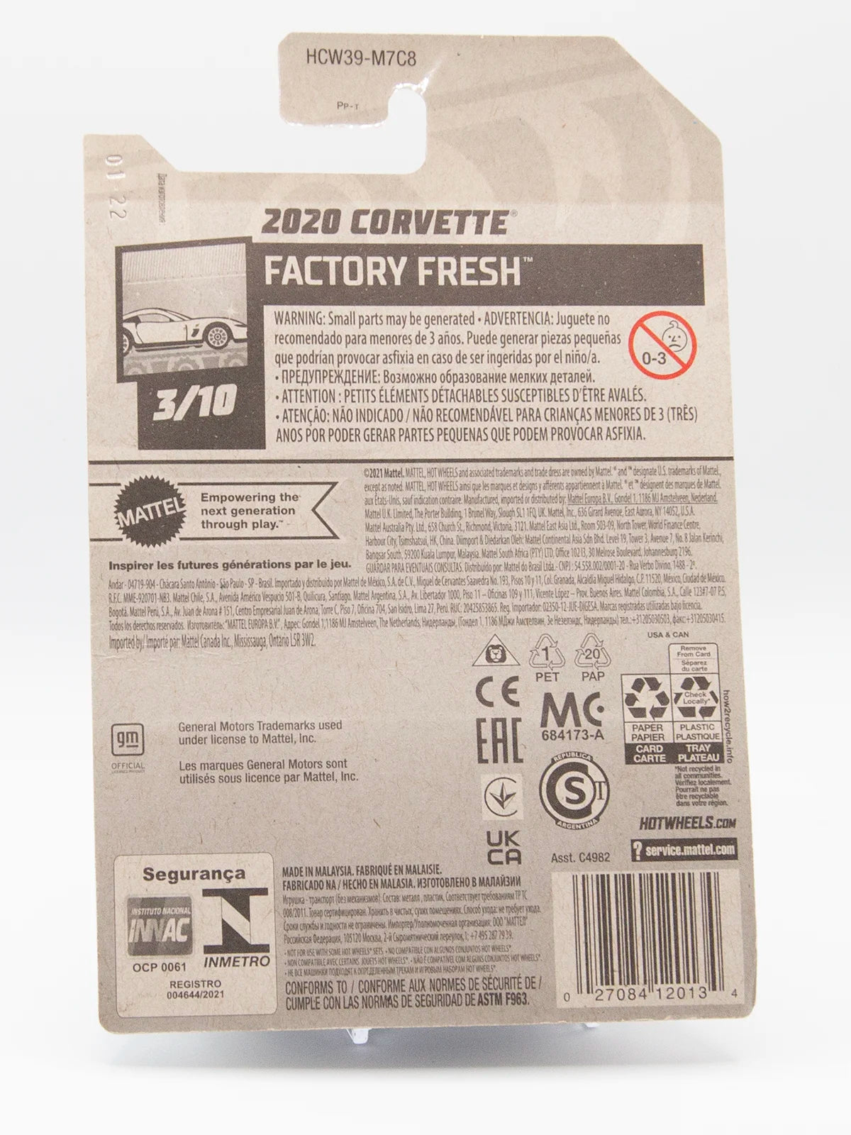 Hot Wheels Corvette Blue Factory Fresh 106/250