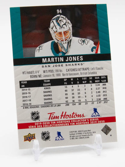 Martin Jones Sharks Upper Deck Tim Hortons 2018-19 #94
