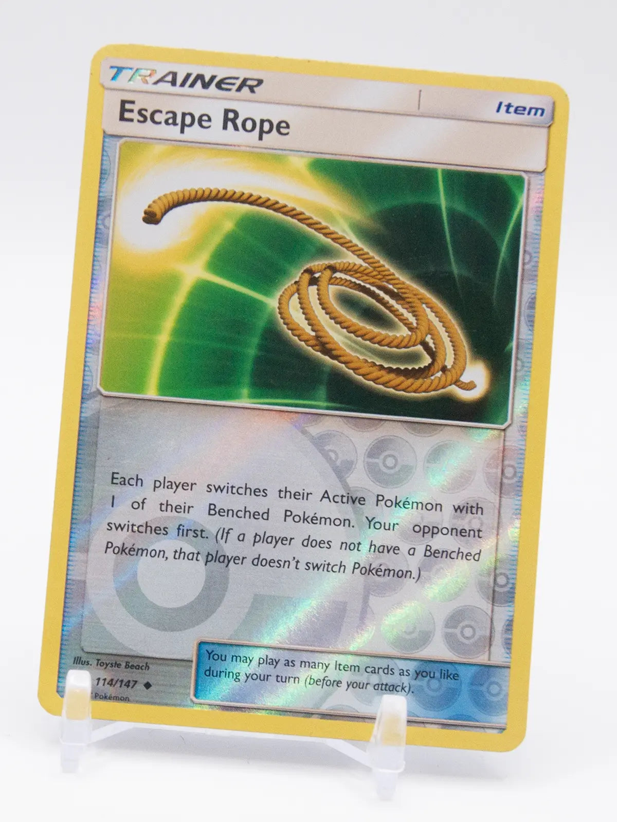 Escape Rope 2017 Pokémon Burning Shadows #114/147 (Reverse Holo)