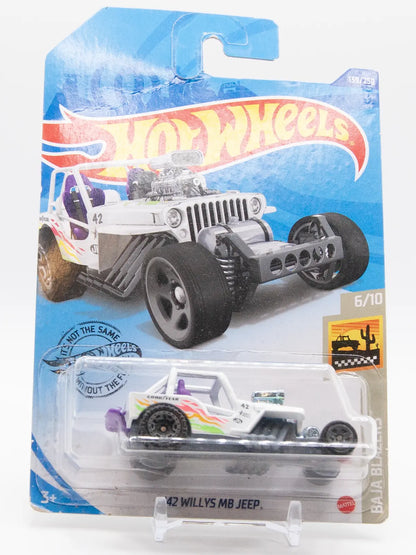 Hot Wheels ’42 Willys MB Jeep White – Baja Blazers 139/250