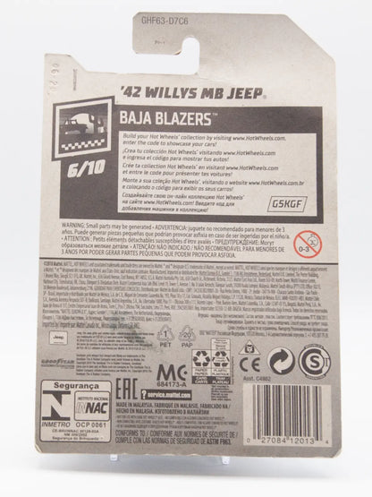 Hot Wheels ’42 Willys MB Jeep White – Baja Blazers 139/250