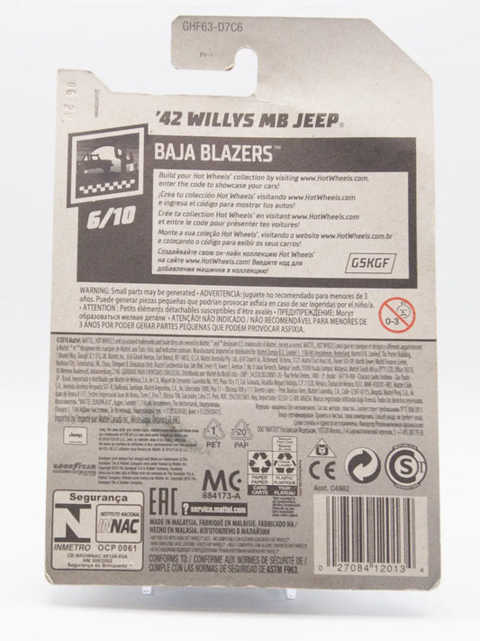 Hot Wheels ’42 Willys MB Jeep White Baja Blazers 139/250
