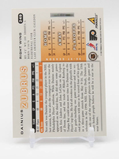 Dainius Zubrus Flyers Pinnacle Score 1996-97 Rookie #249