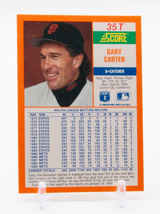 Gary Carter Giants Score 1990 #35T