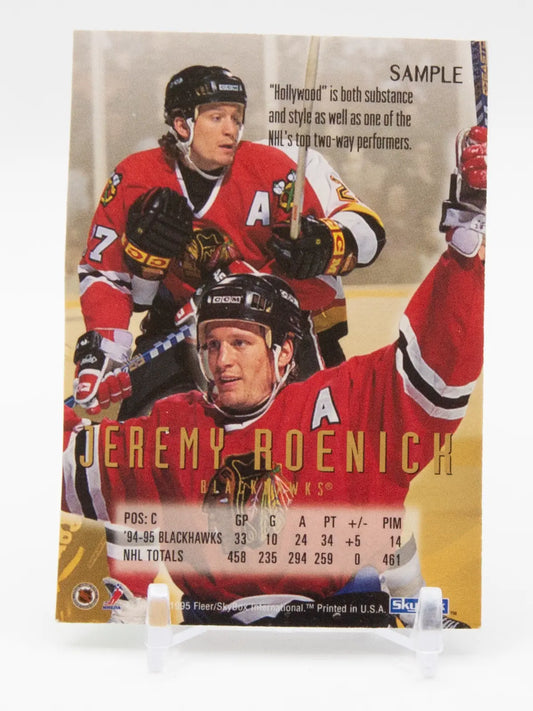 Jeremy Roenick Blackhawks SkyBox Emotion 1995 #PROMO SAMPLE