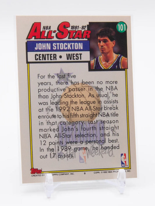 John Stockton Jazz Topps 1991-92 #101