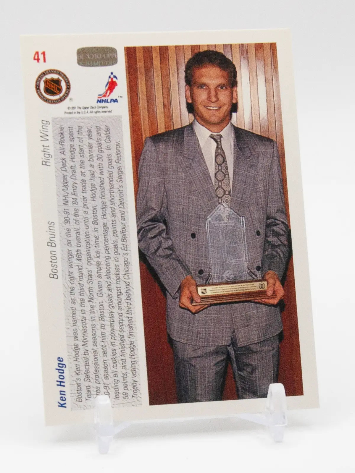 Ken Hodge Bruins Upper Deck 1991-92 Rookie #41