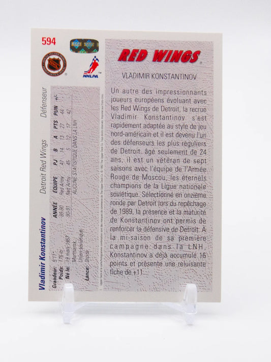 Vladimir Konstantinov Red Wings Upper Deck Young Guns Rookie 1991-92 #594