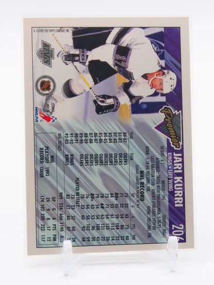 Très Rare Erreur d'impression Kurri et McPhee O-Pee-Chee Premier Gold 1993-94 #206 et #214