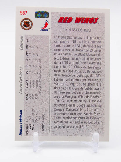 Nicklas Lidstrom Red Wings Upper Deck Young Guns Rookie 1991-92 #587