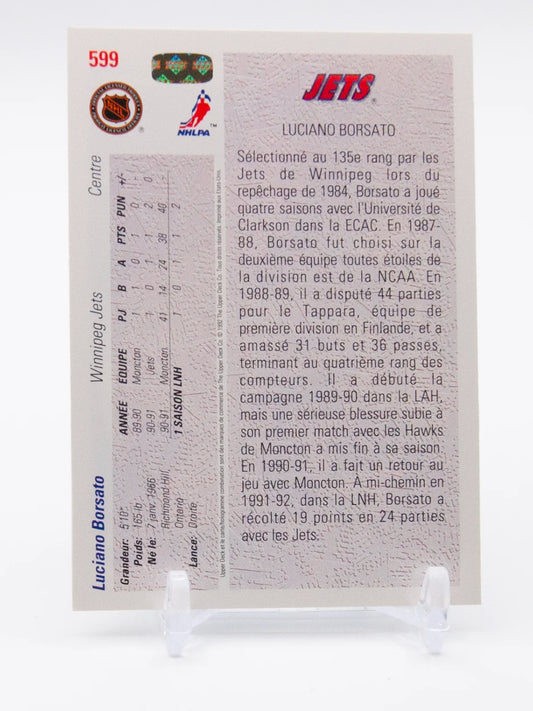 Luciano Borsato Jets Upper Deck Young Guns Rookie 1991-92 #599