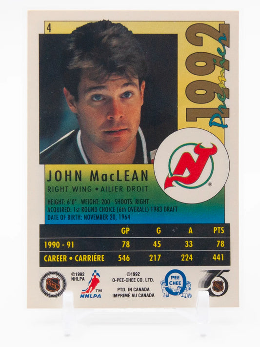 John MacLean Devils O-Pee-Chee Premier 1991-92 #4