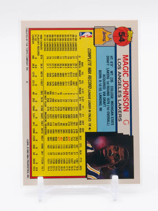 Magic Johnson Lakers Topps 1991-92 #54