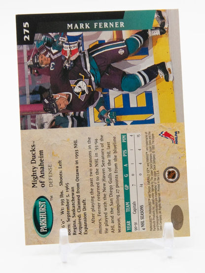 Mark Ferner Mighty Ducks Parkhurst Rookie 1993-94 #275