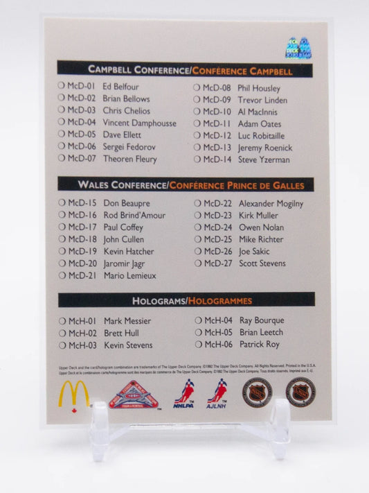 McDonald's Checklist McDonalds Upper Deck 1993