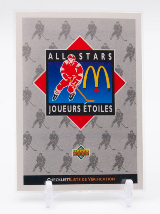 McDonald's Checklist McDonalds Upper Deck 1993