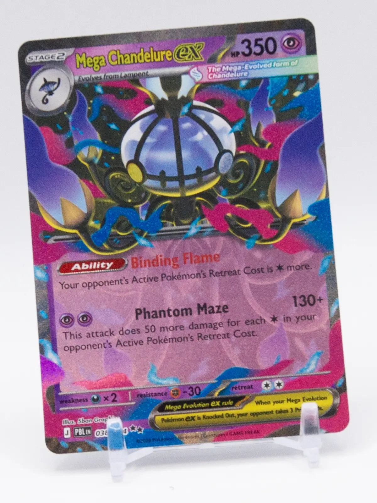 Mega Chandelure ex 2026 Pokémon Pitch Black #038/084 (Holo)
