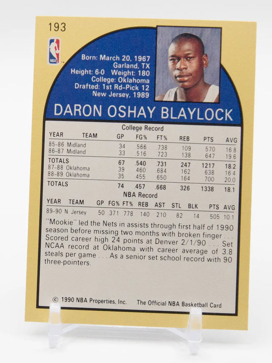 Mookie Blaylock Nets NBA Hoops Rookie 1989-90 #193