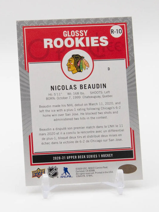 Nicolas Beaudin Blackhawks O-Pee-Chee Glossy Rookies 2020-21 #R-10
