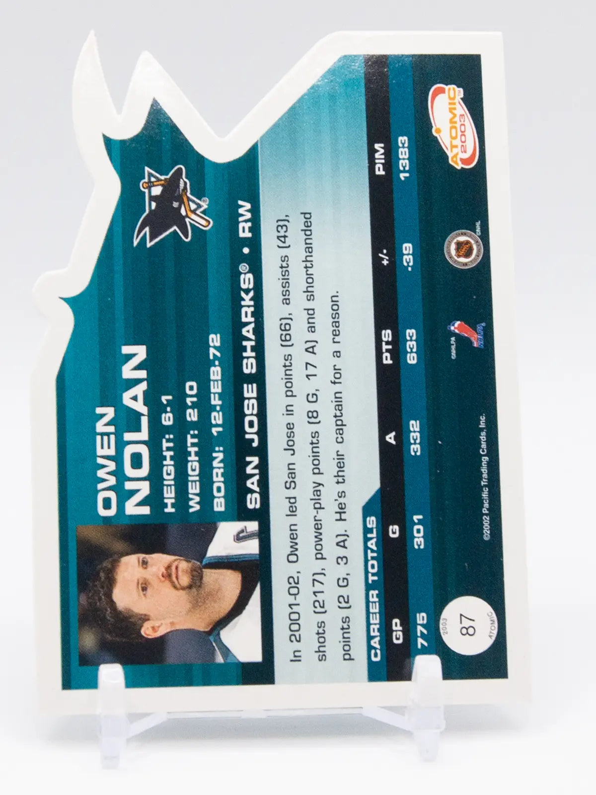 Owen Nolan Sharks Pacific Atomic 2002-03 #87