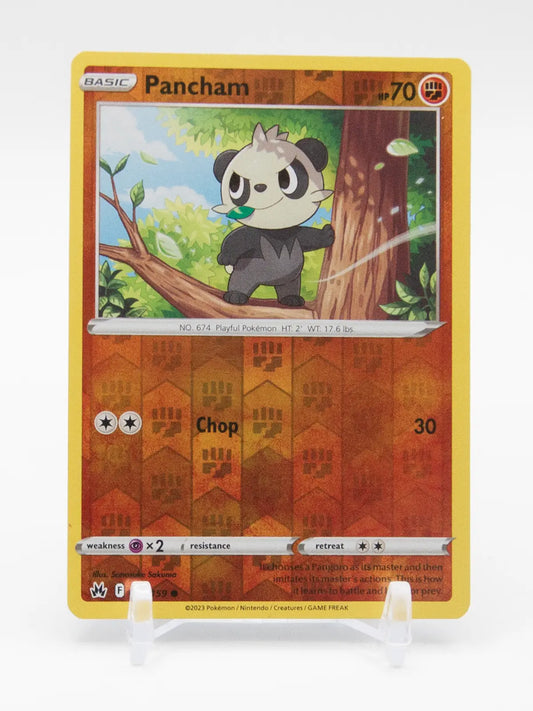Pancham 2023 Pokémon Crown Zenith #072/159 (Reverse Holo)