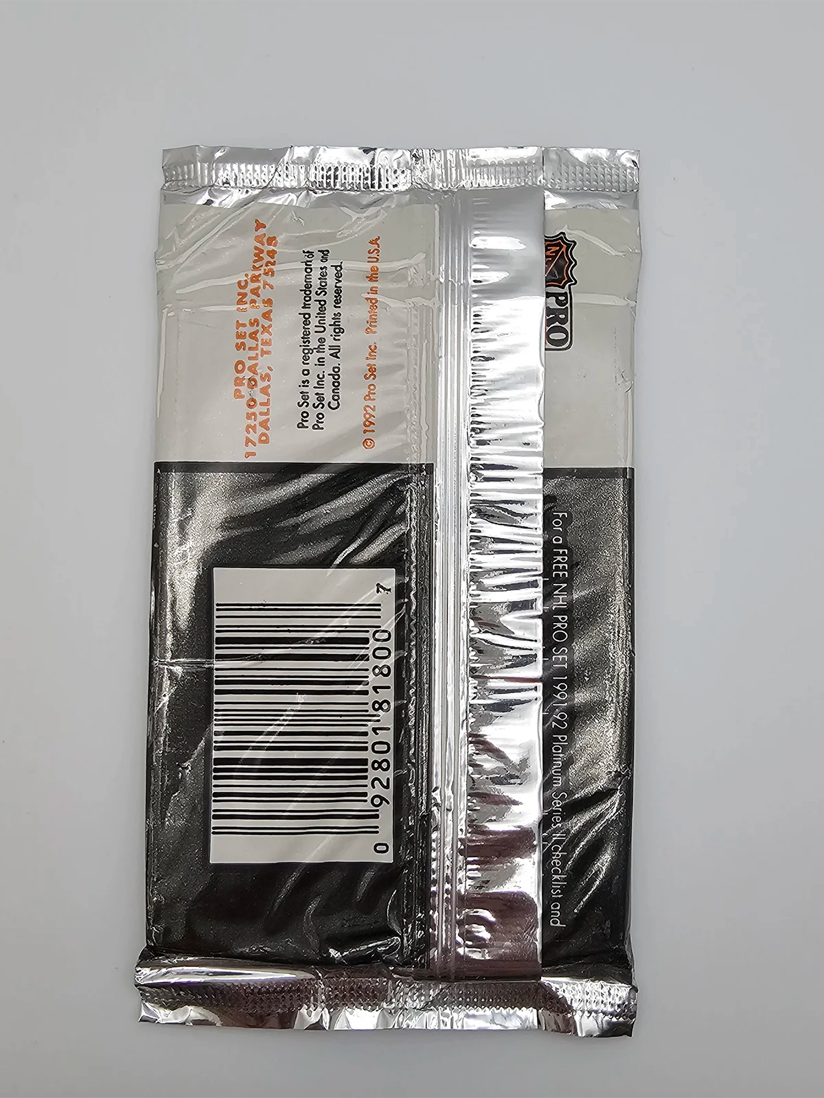 Paquet neuf scellé Pro Set Platinum II 1992